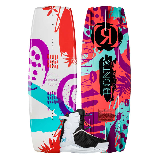 Ronix Girl's August Wakeboard w/ Kid's Vision Pro Bindings