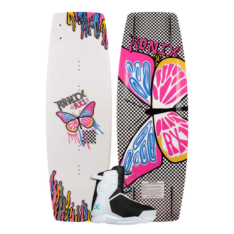 Ronix Girl's RX1 Wakeboard w/ Kid's Vision Pro Bindings