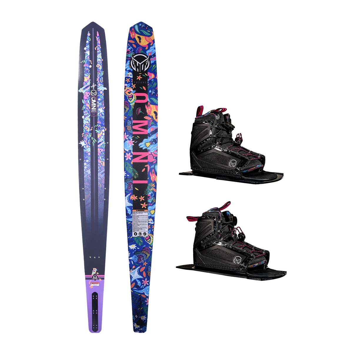 HO Kid's Future Omni Jungle Slalom Ski w/ Double Women's Stance 110 Bindings