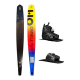 HO Omni Ultra Black Slalom Ski w/ Stance 130 & Stance 130 Adjustable Rear Toe Plate