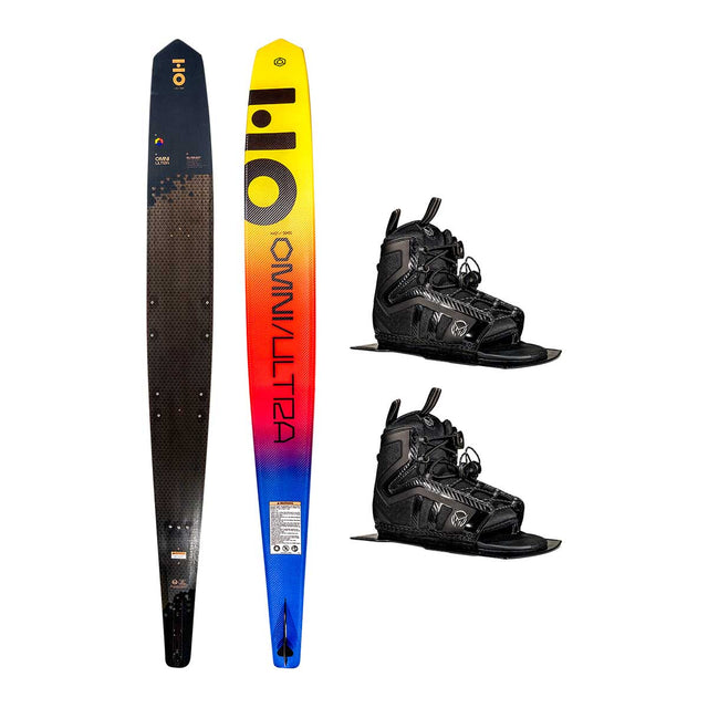 HO Omni Ultra Black Slalom Ski w/ Double Stance 130 Bindings