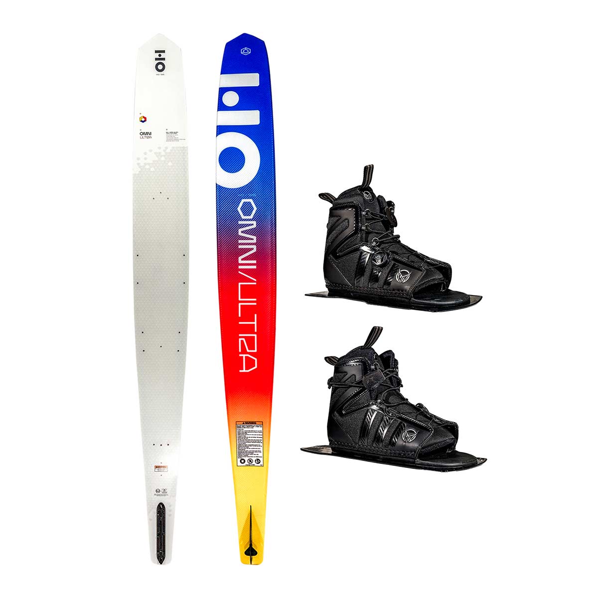 HO Omni Ultra White Slalom Ski w/ Double Stance 130 ATOP Bindings