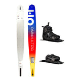 HO Omni Ultra White Slalom Ski w/ Stance 130 ATOP & Stance Adjustable Rear Toe Plate ATOP