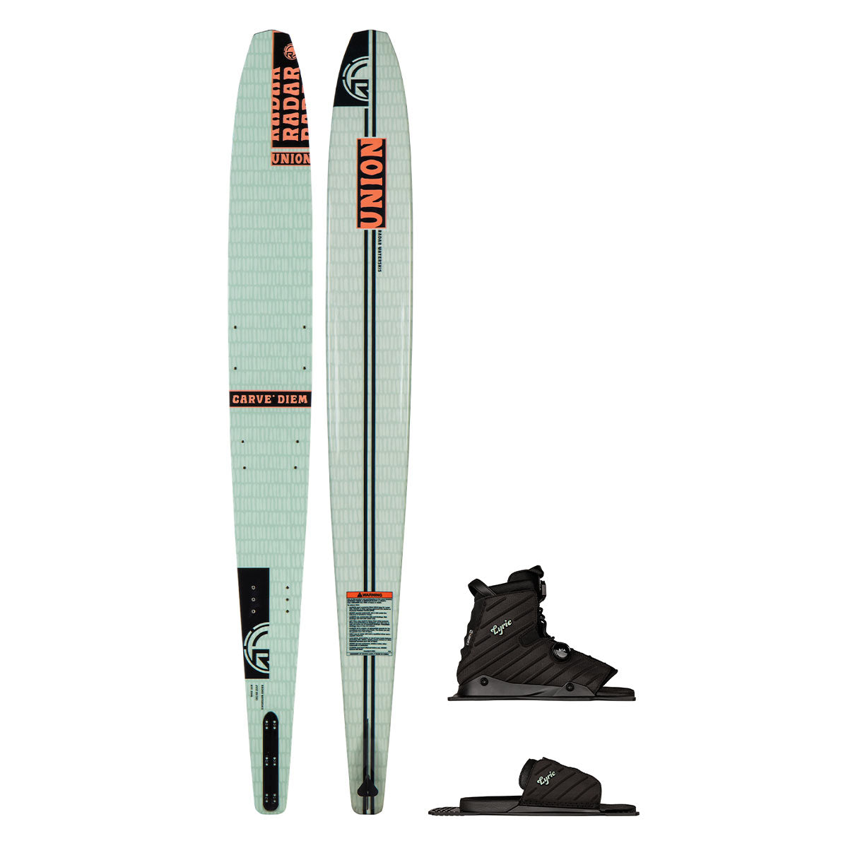 Radar Women's Union Slalom Ski w/ Lyric BOA Binding and Lyric BOA Adjustable Rear Toe Plate