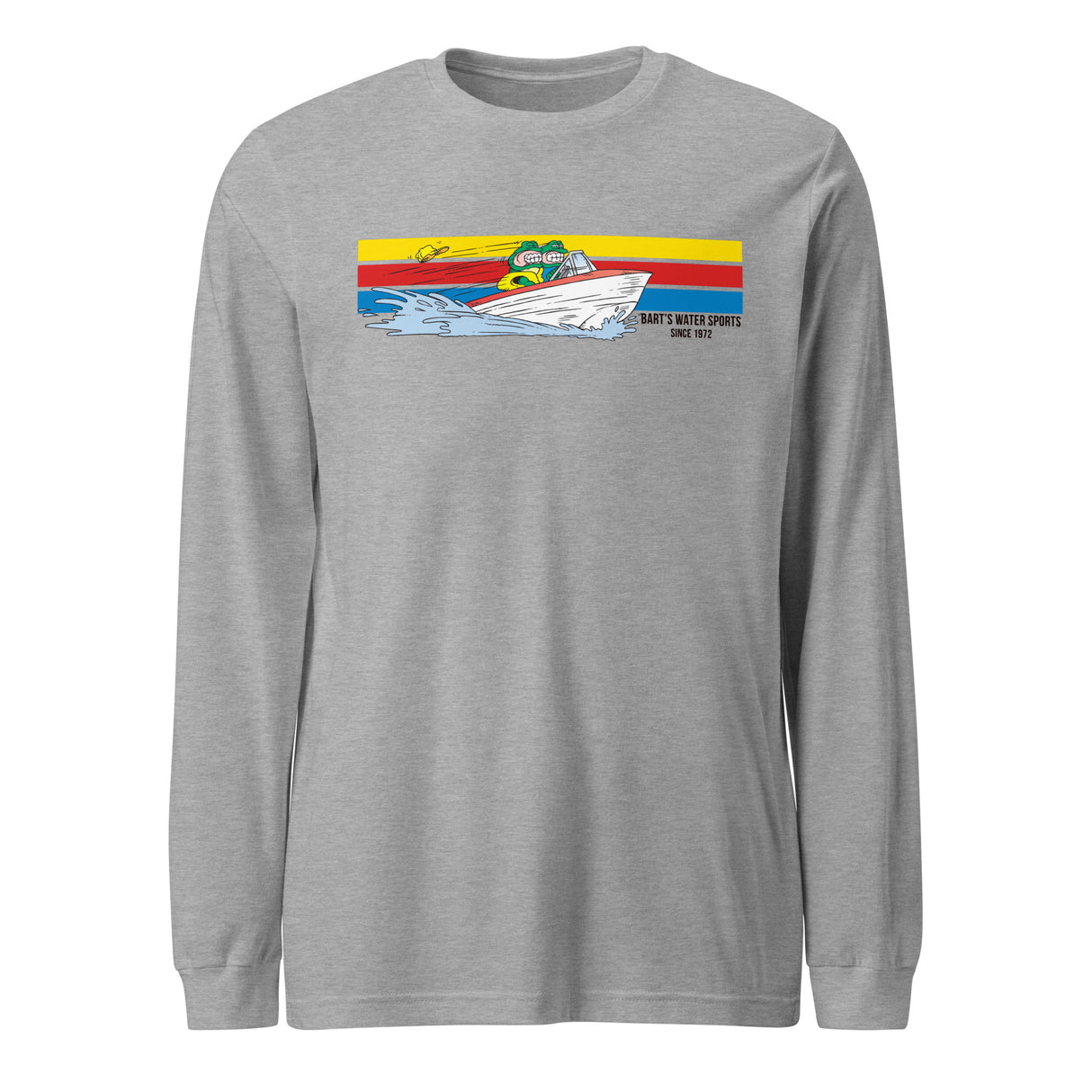 Frogs in Fast Boat Unisex Long Sleeve Tee - Bart's Water Sports