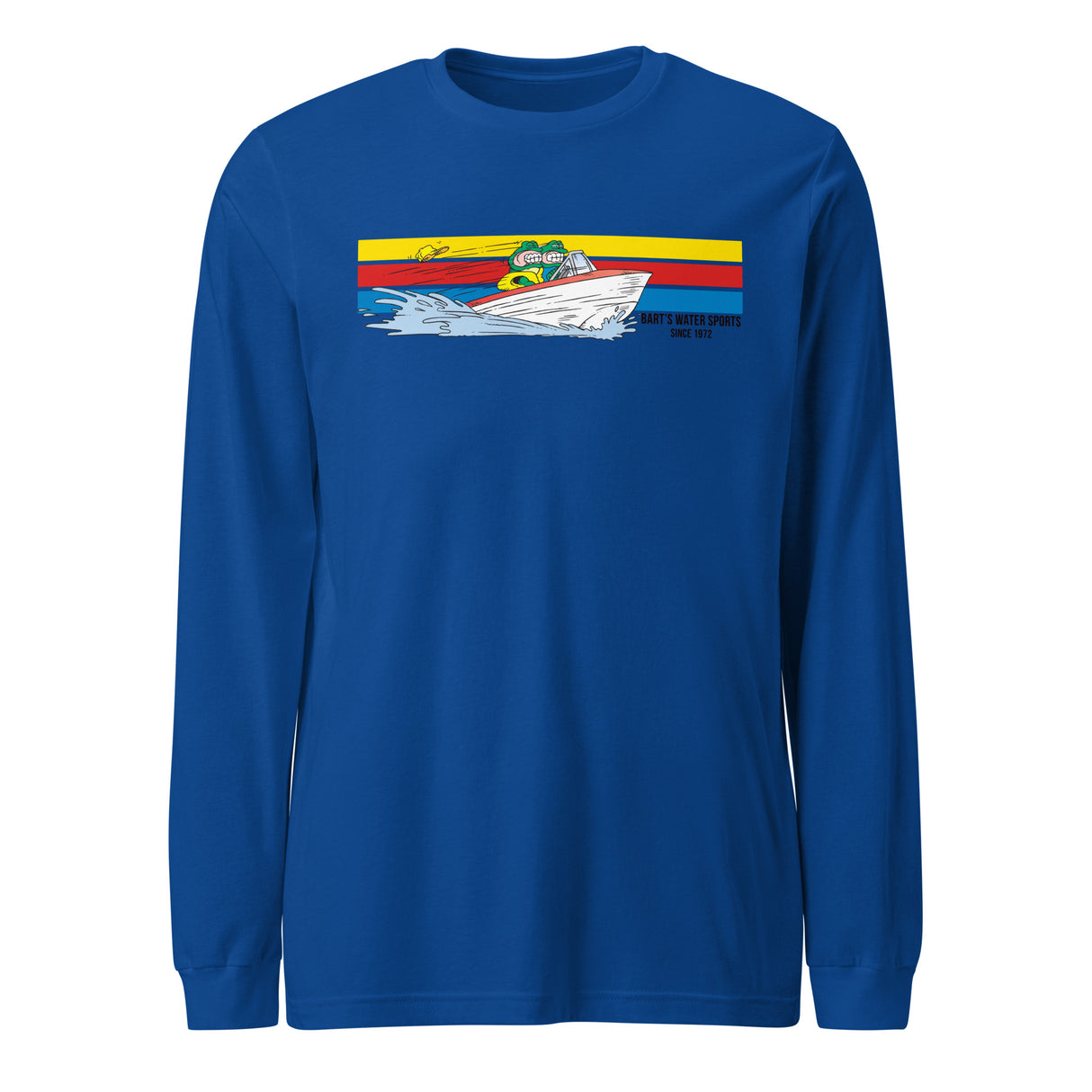 Frogs in Fast Boat Unisex Long Sleeve Tee - Bart's Water Sports